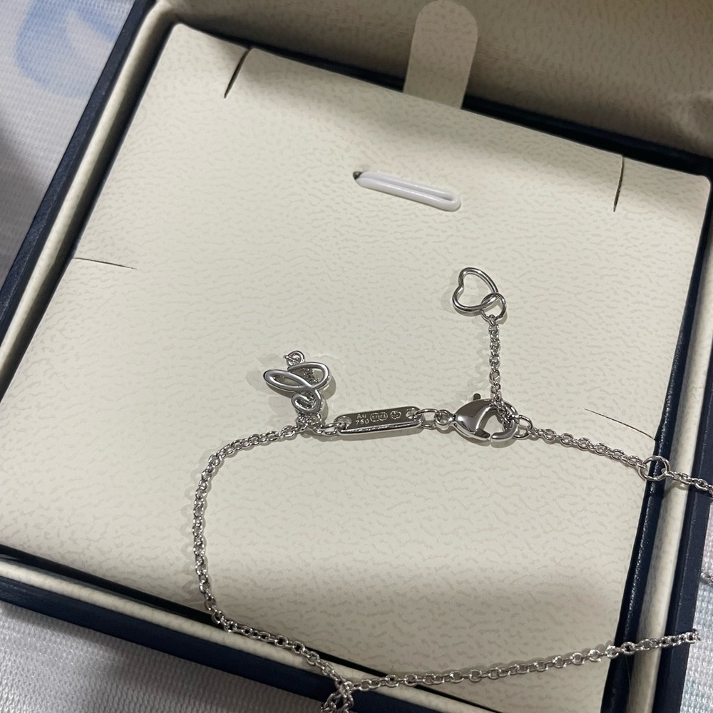 Chopard Silver Geometric Bar Necklace in Polished Silver - Picture 6 of 11